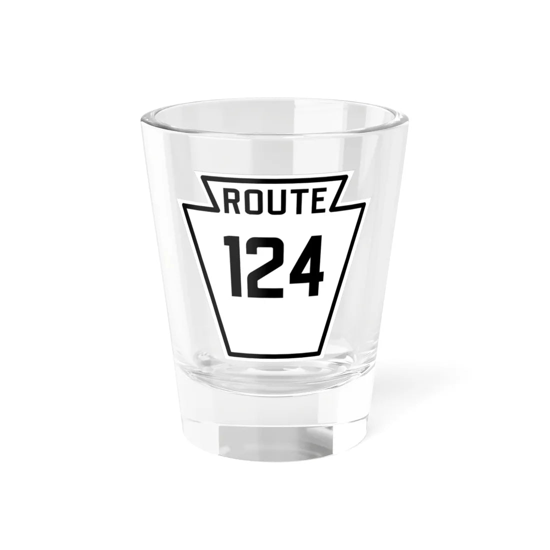 PA-124 1926 (Pennsylvania) (Road Sign) Shot Glass 1.5oz 1.5oz - Go Mug Yourself