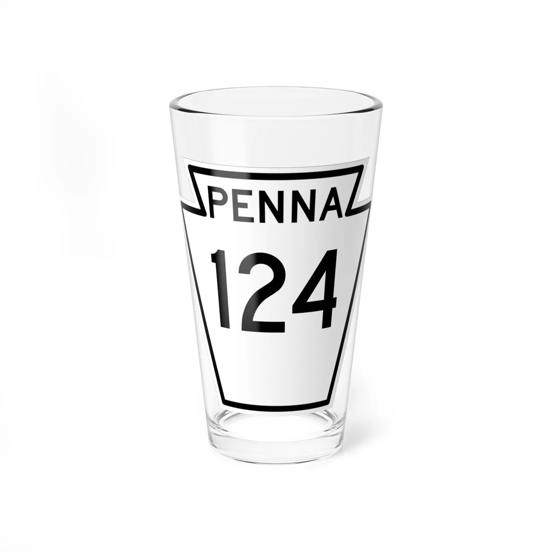 PA-124 1948 (Pennsylvania) (Road Sign) Pint Glass 16oz - Go Mug Yourself