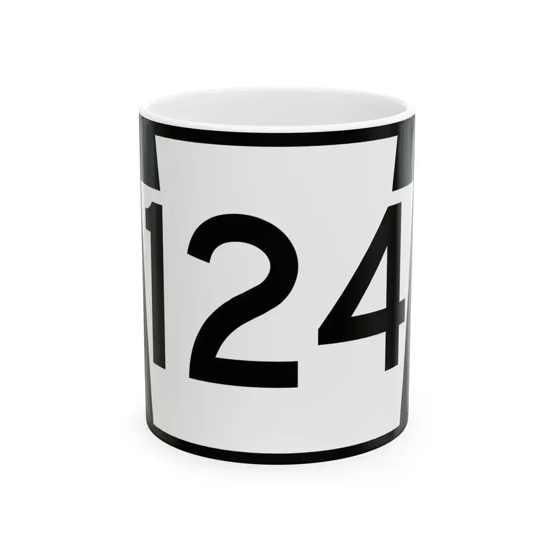 PA-124 (Pennsylvania) (Road Sign) White Coffee Mug 11oz - Go Mug Yourself