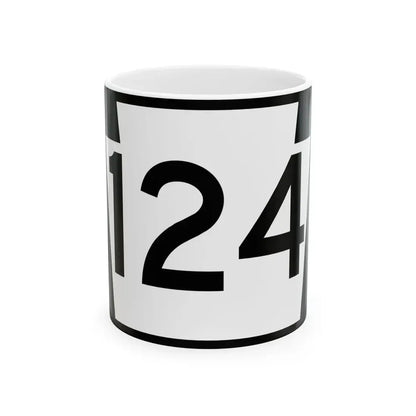 PA-124 (Pennsylvania) (Road Sign) White Coffee Mug 11oz - Go Mug Yourself