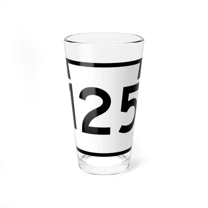 PA-125 (Pennsylvania) (Road Sign) Pint Glass 16oz 16oz - Go Mug Yourself