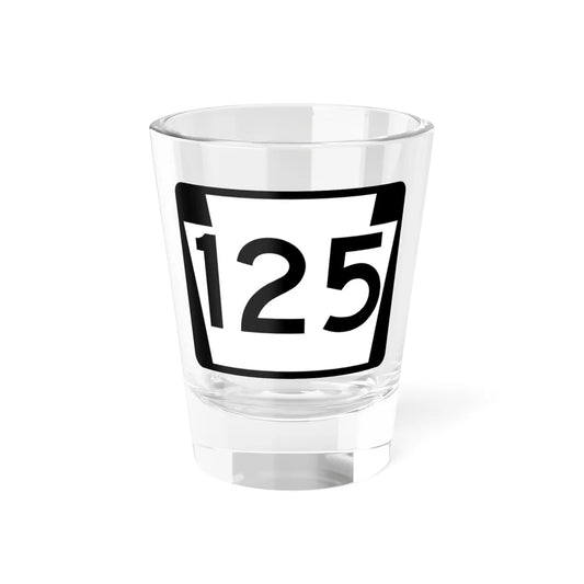 PA-125 (Pennsylvania) (Road Sign) Shot Glass 1.5oz 1.5oz - Go Mug Yourself