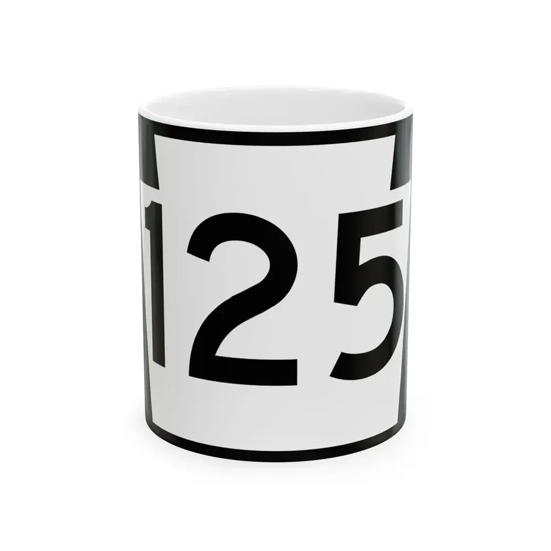 PA-125 (Pennsylvania) (Road Sign) White Coffee Mug 11oz - Go Mug Yourself