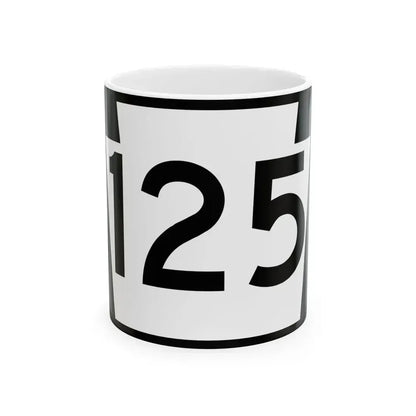 PA-125 (Pennsylvania) (Road Sign) White Coffee Mug 11oz - Go Mug Yourself