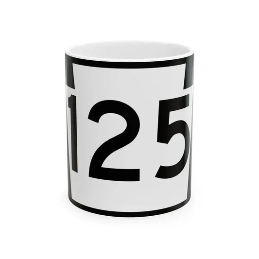 PA-125 (Pennsylvania) (Road Sign) White Coffee Mug 11oz - Go Mug Yourself