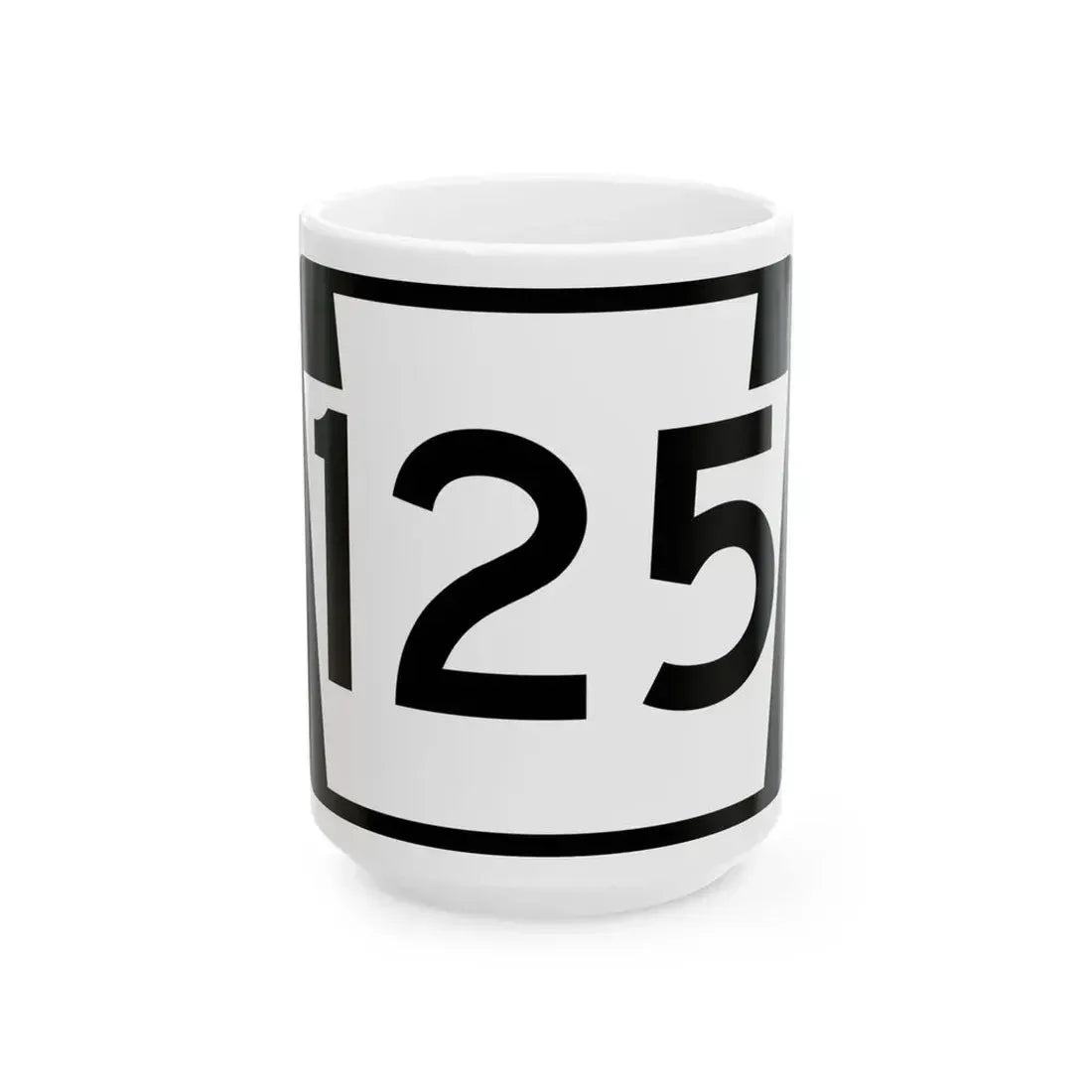 PA-125 (Pennsylvania) (Road Sign) White Coffee Mug 15oz - Go Mug Yourself