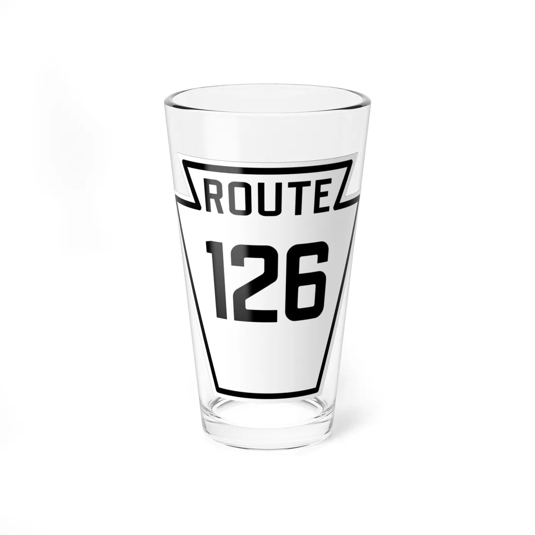 PA-126 1926 (Pennsylvania) (Road Sign) Pint Glass 16oz - Go Mug Yourself