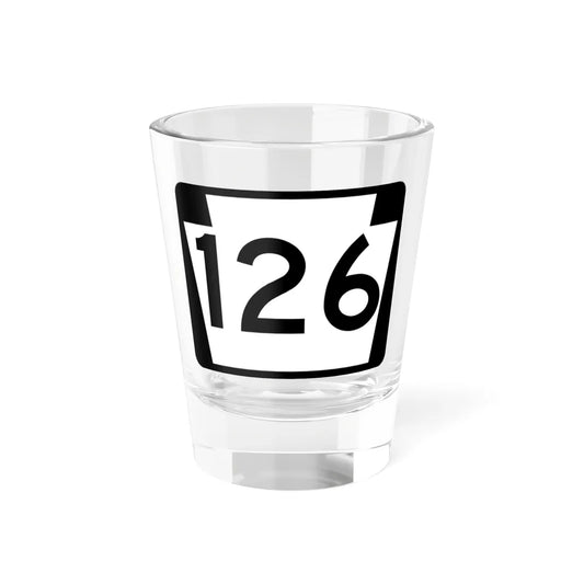 PA-126 (Pennsylvania) (Road Sign) Shot Glass 1.5oz 1.5oz - Go Mug Yourself