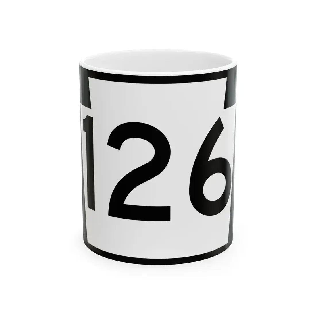PA-126 (Pennsylvania) (Road Sign) White Coffee Mug 11oz - Go Mug Yourself