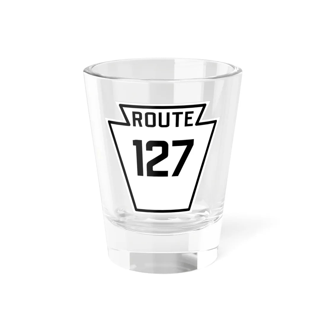 PA-127 1926 (Pennsylvania) (Road Sign) Shot Glass 1.5oz 1.5oz - Go Mug Yourself