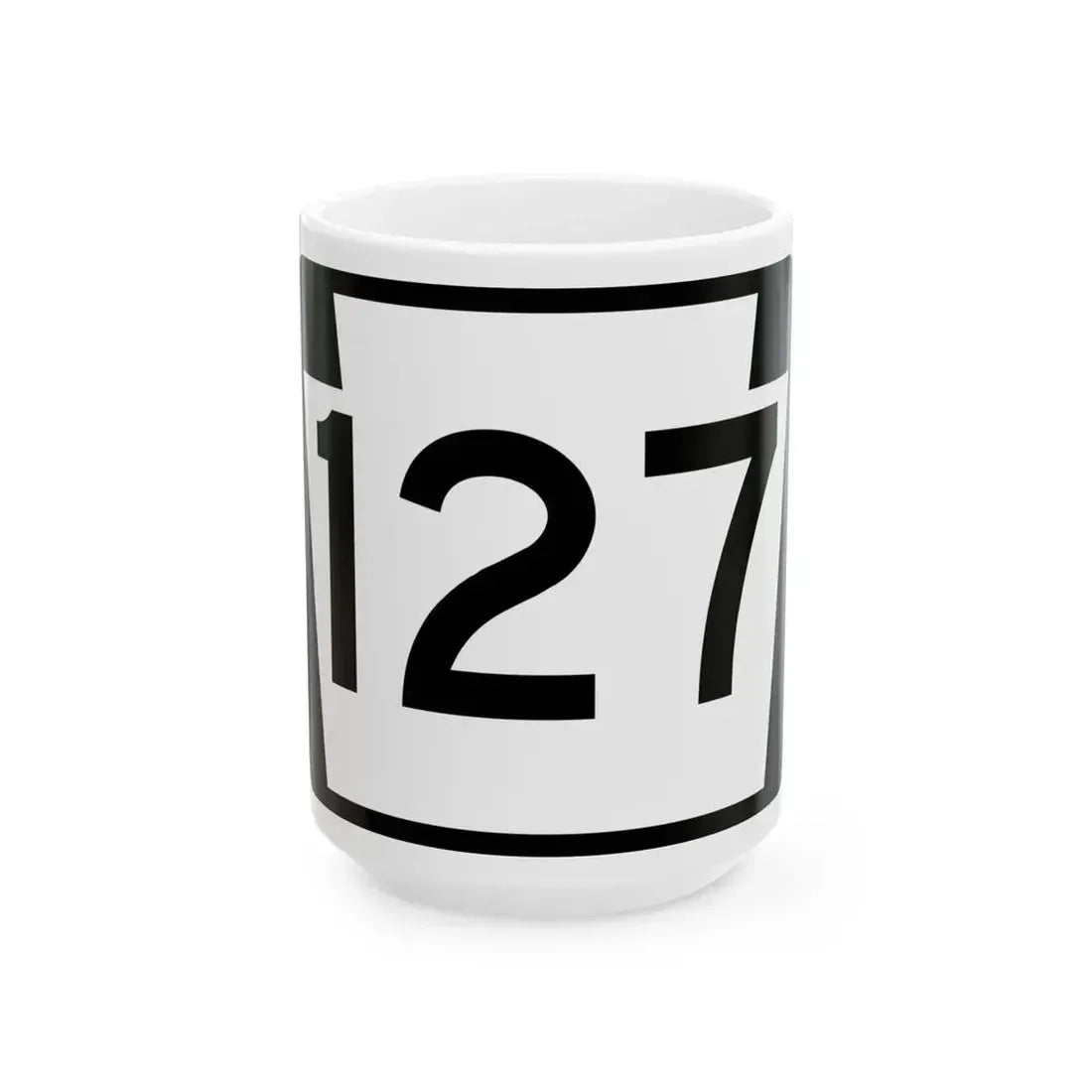 PA-127 (Pennsylvania) (Road Sign) White Coffee Mug 15oz - Go Mug Yourself