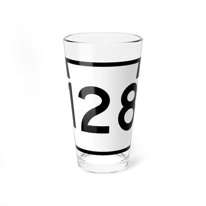 PA-128 (Pennsylvania) (Road Sign) Pint Glass 16oz 16oz - Go Mug Yourself