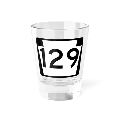 PA-129 (Pennsylvania) (Road Sign) Shot Glass 1.5oz 1.5oz - Go Mug Yourself