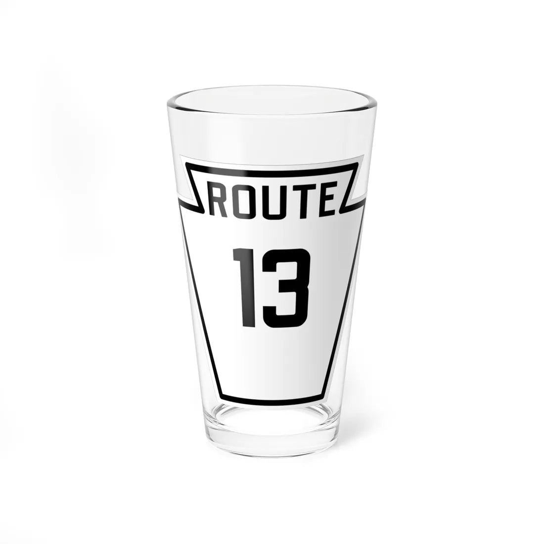 PA-13 1926 (Pennsylvania) (Road Sign) Pint Glass 16oz 16oz - Go Mug Yourself