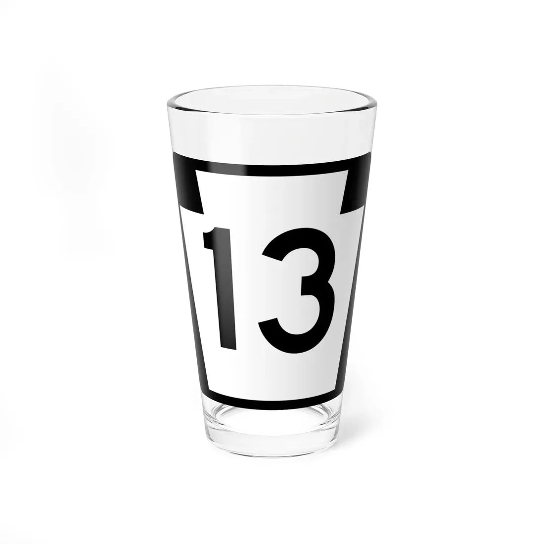 PA-13 (Pennsylvania) (Road Sign) Pint Glass 16oz 16oz - Go Mug Yourself