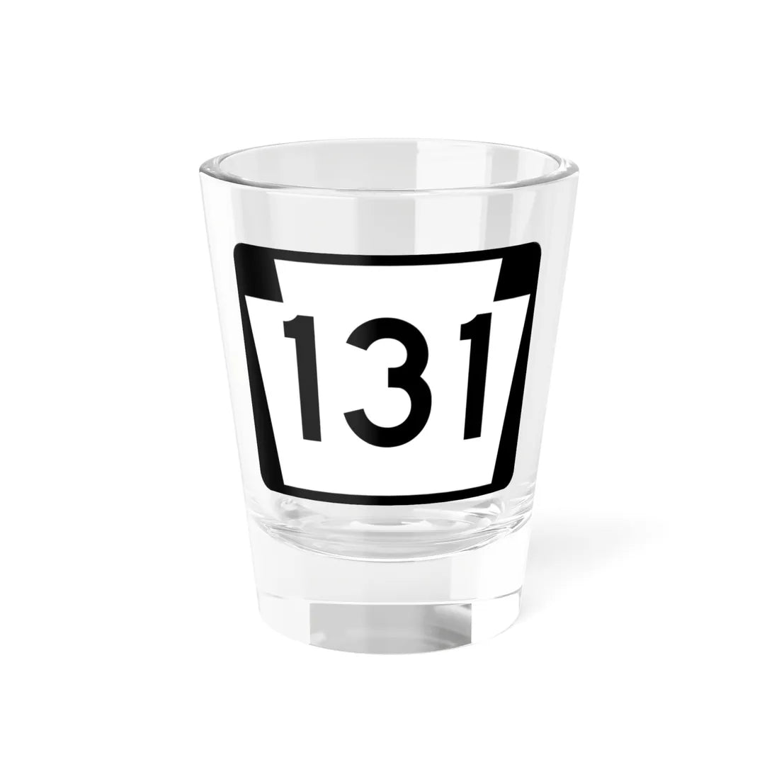 PA-131 (Pennsylvania) (Road Sign) Shot Glass 1.5oz 1.5oz - Go Mug Yourself