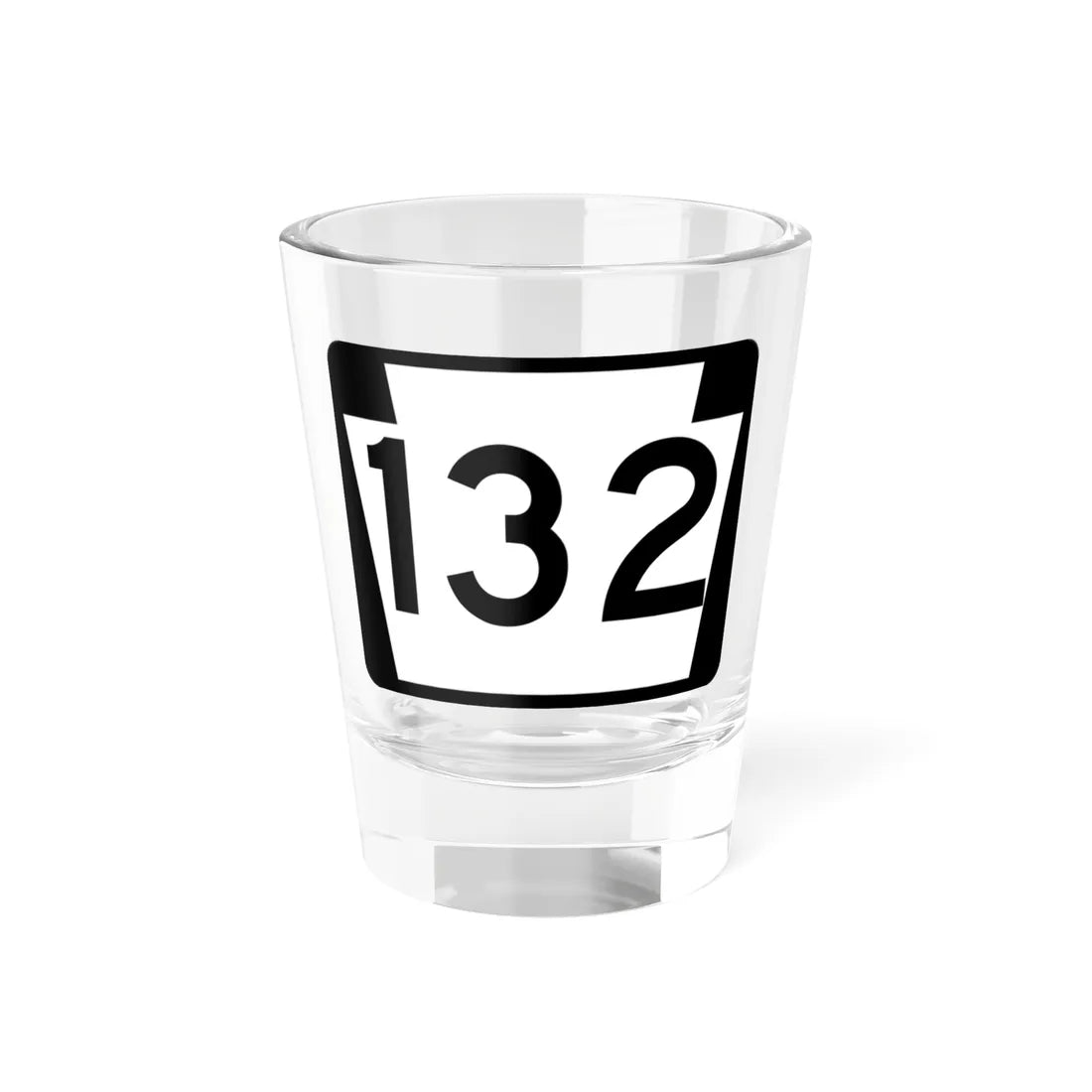 PA-132 (Pennsylvania) (Road Sign) Shot Glass 1.5oz 1.5oz - Go Mug Yourself