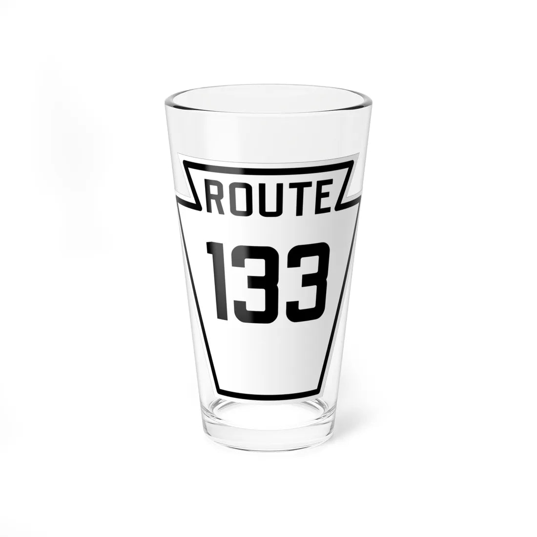 PA-133 1926 (Pennsylvania) (Road Sign) Pint Glass 16oz 16oz - Go Mug Yourself