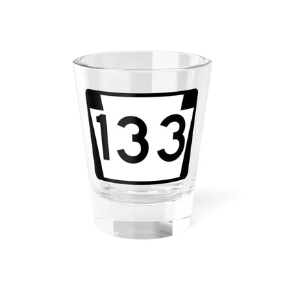 PA-133 (Pennsylvania) (Road Sign) Shot Glass 1.5oz 1.5oz - Go Mug Yourself