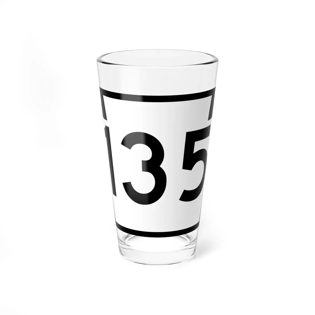PA-135 (Pennsylvania) (Road Sign) Pint Glass 16oz 16oz - Go Mug Yourself
