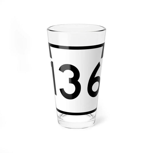 PA-136 (Pennsylvania) (Road Sign) Pint Glass 16oz 16oz - Go Mug Yourself