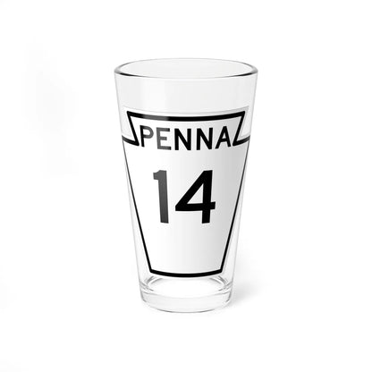 PA-14 1948 (Pennsylvania) (Road Sign) Pint Glass 16oz 16oz - Go Mug Yourself