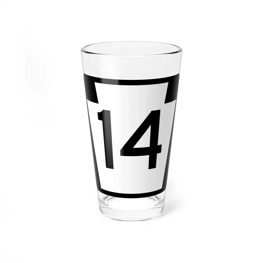 PA-14 (Pennsylvania) (Road Sign) Pint Glass 16oz 16oz - Go Mug Yourself