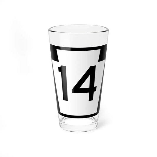 PA-14 (Pennsylvania) (Road Sign) Pint Glass 16oz 16oz - Go Mug Yourself
