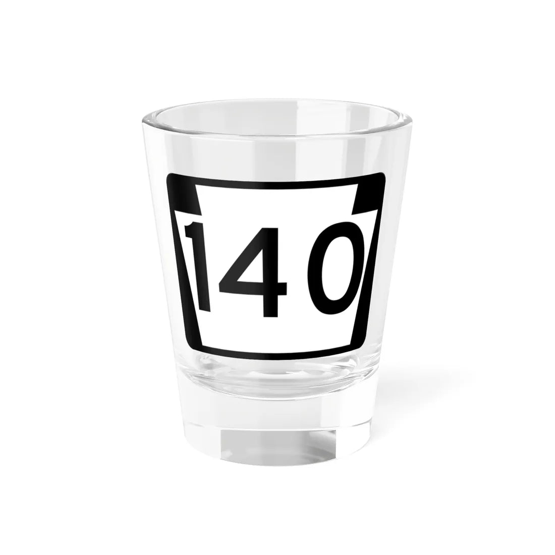 PA-140 (Pennsylvania) (Road Sign) Shot Glass 1.5oz 1.5oz - Go Mug Yourself