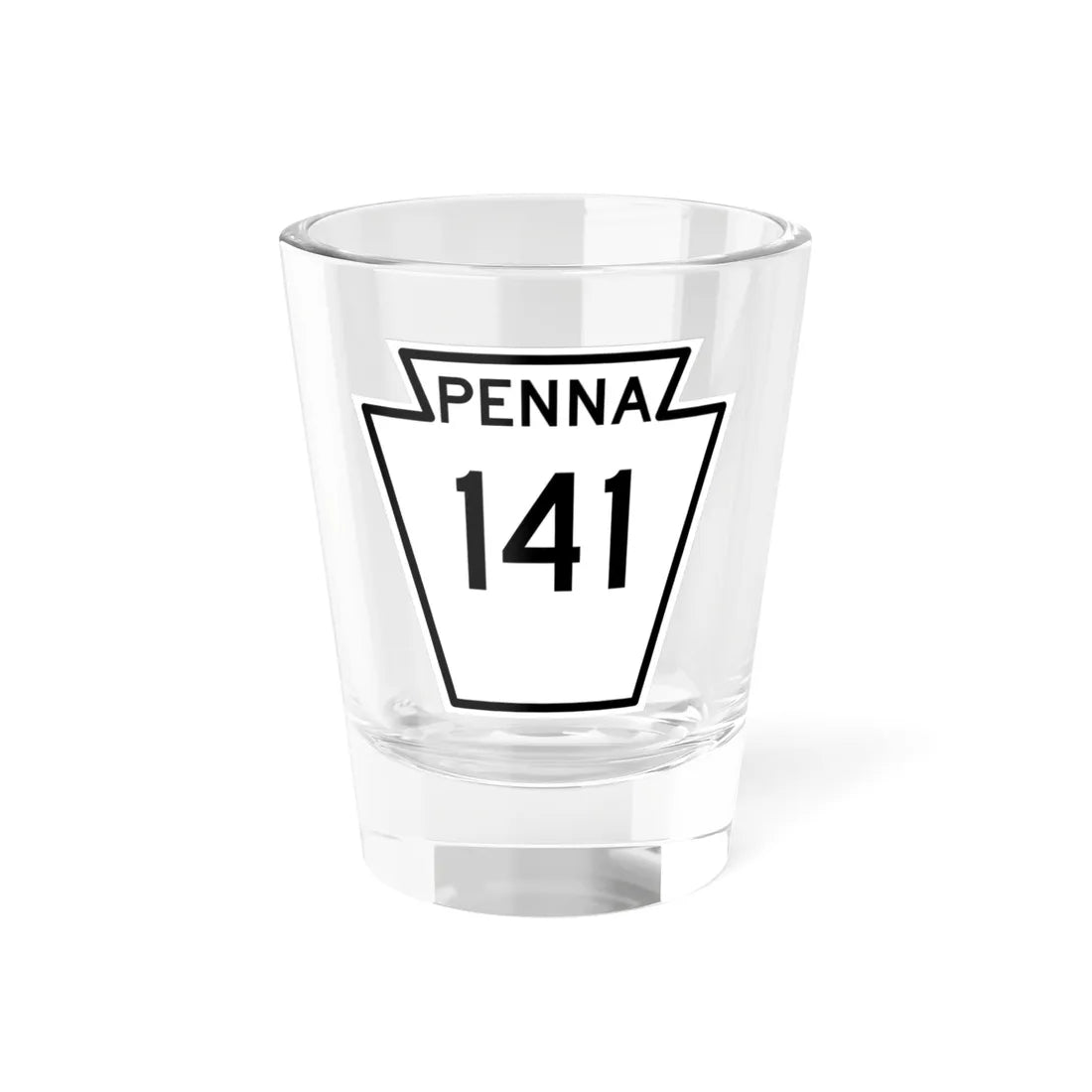 PA-141 1948 (Pennsylvania) (Road Sign) Shot Glass 1.5oz 1.5oz - Go Mug Yourself