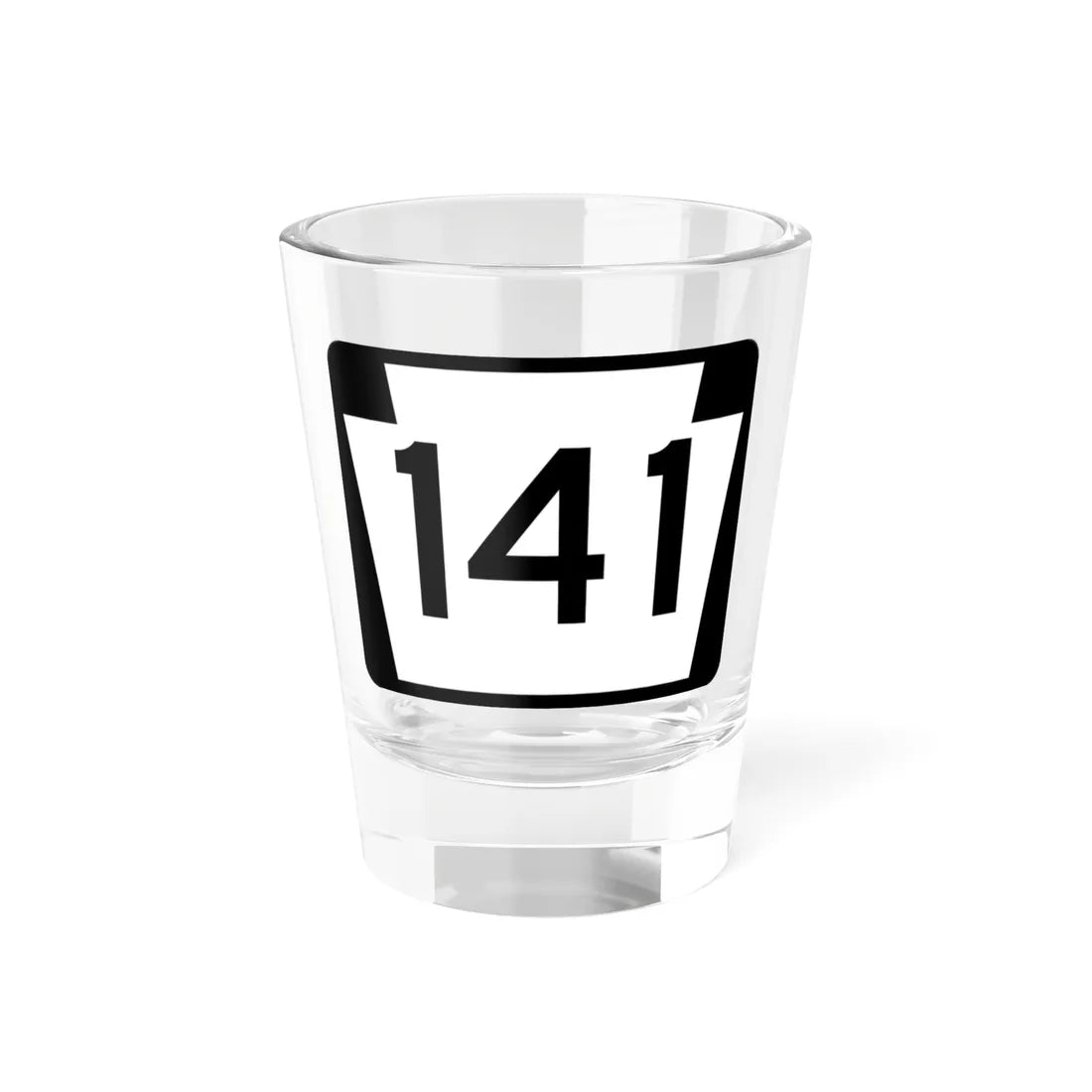 PA-141 (Pennsylvania) (Road Sign) Shot Glass 1.5oz - Go Mug Yourself