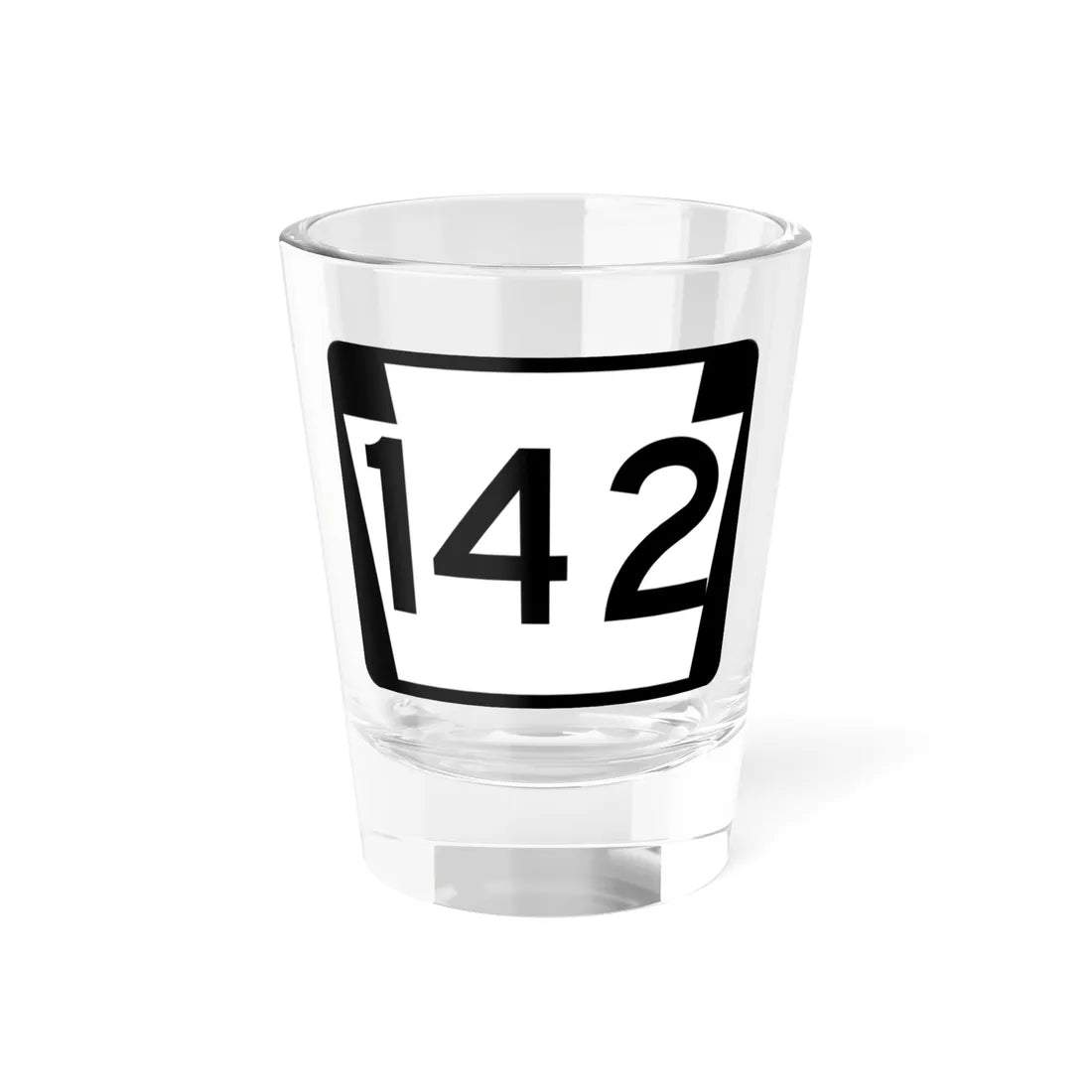 PA-142 (Pennsylvania) (Road Sign) Shot Glass 1.5oz 1.5oz - Go Mug Yourself
