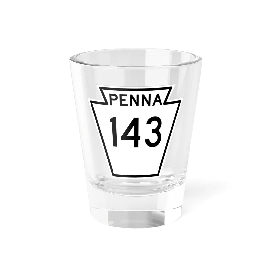 PA-143 1948 (Pennsylvania) (Road Sign) Shot Glass 1.5oz 1.5oz - Go Mug Yourself