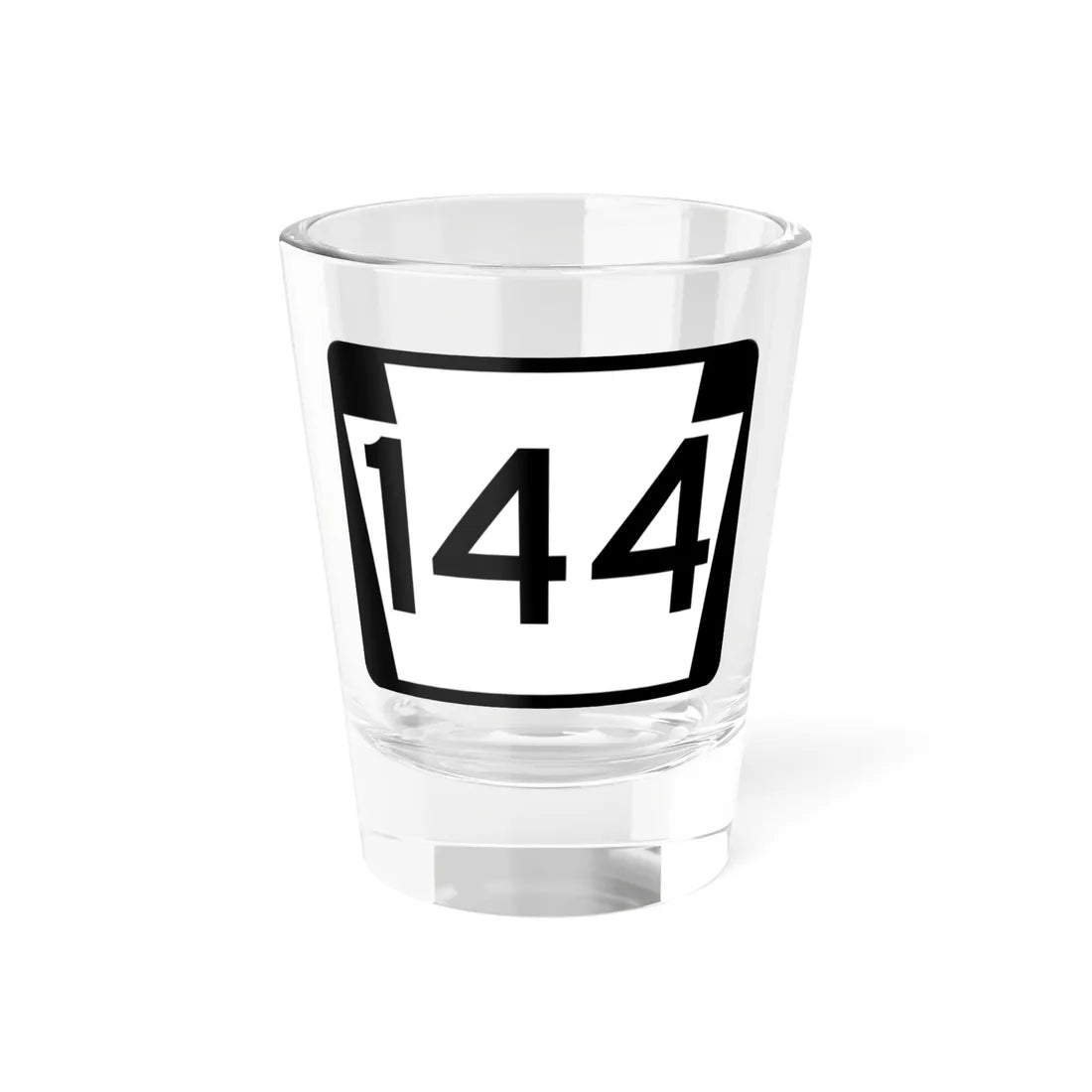 PA-144 (Pennsylvania) (Road Sign) Shot Glass 1.5oz 1.5oz - Go Mug Yourself