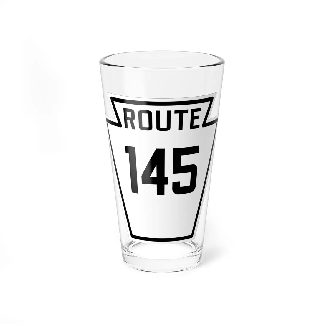 PA-145 1926 (Pennsylvania) (Road Sign) Pint Glass 16oz 16oz - Go Mug Yourself