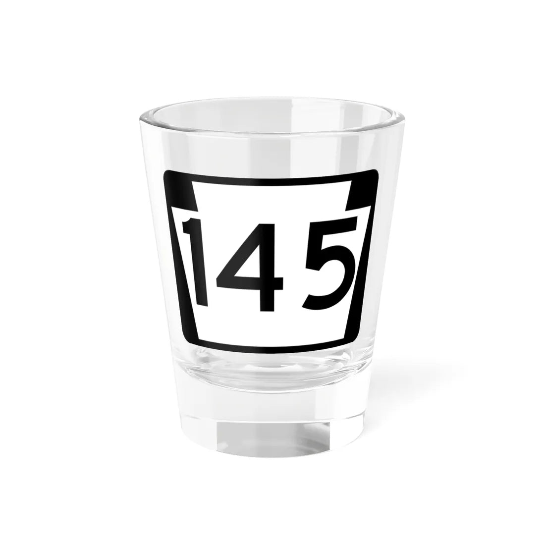 PA-145 (Pennsylvania) (Road Sign) Shot Glass 1.5oz 1.5oz - Go Mug Yourself