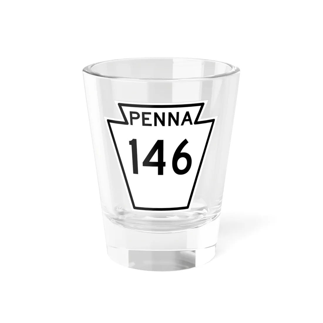 PA-146 1948 (Pennsylvania) (Road Sign) Shot Glass 1.5oz 1.5oz - Go Mug Yourself