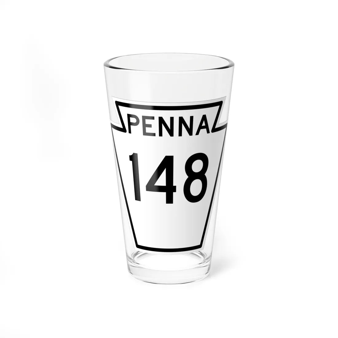 PA-148 1948 (Pennsylvania) (Road Sign) Pint Glass 16oz 16oz - Go Mug Yourself