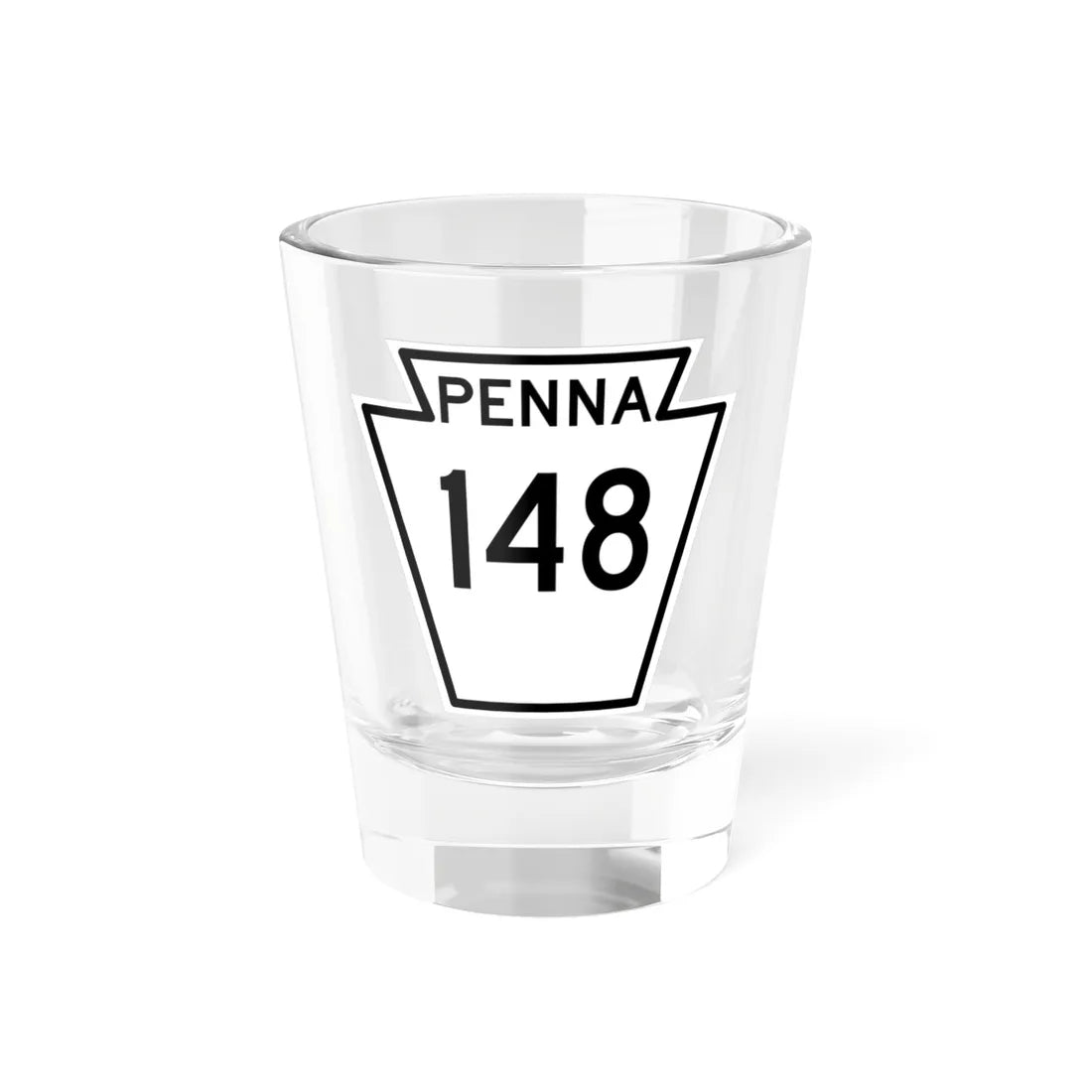PA-148 1948 (Pennsylvania) (Road Sign) Shot Glass 1.5oz 1.5oz - Go Mug Yourself