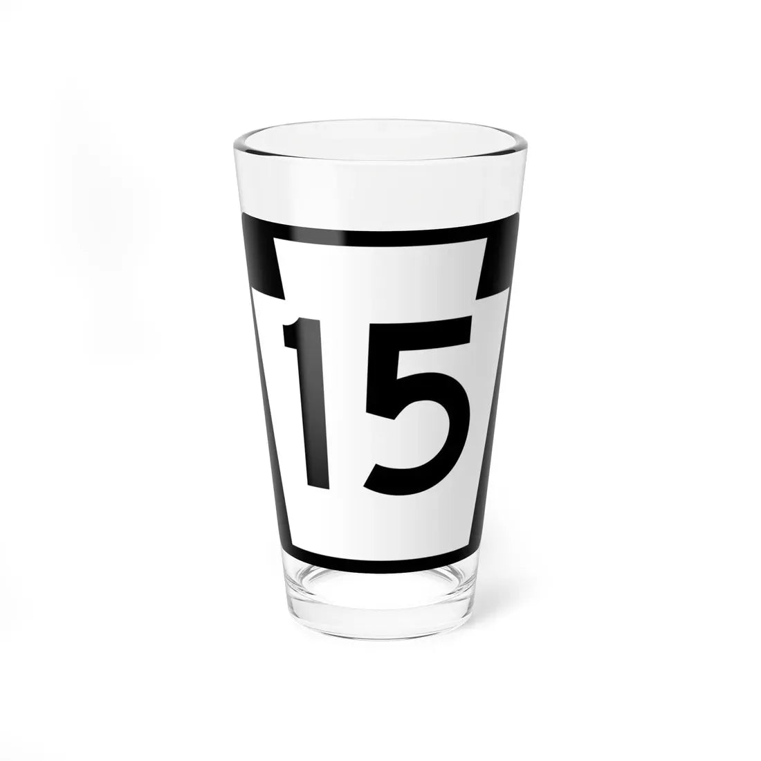PA-15 (Pennsylvania) (Road Sign) Pint Glass 16oz 16oz - Go Mug Yourself