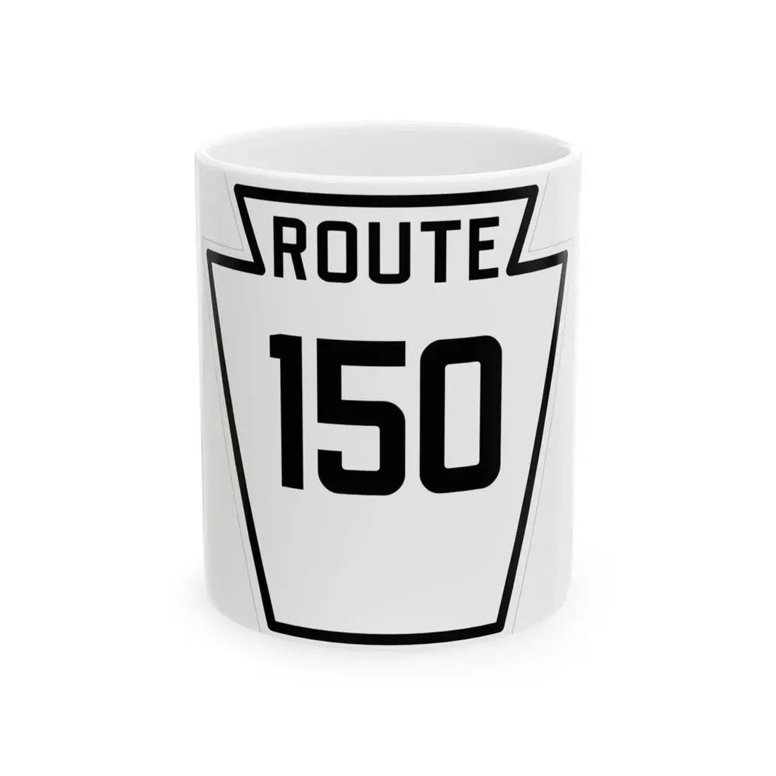 PA-150 1926 (Pennsylvania) (Road Sign) White Coffee Mug 11oz - Go Mug Yourself