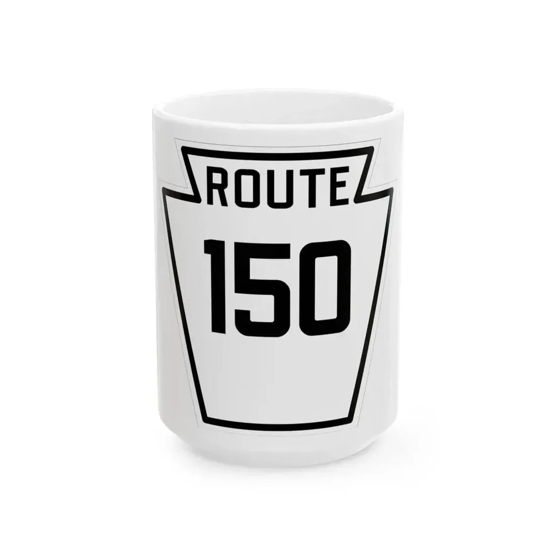 PA-150 1926 (Pennsylvania) (Road Sign) White Coffee Mug 15oz - Go Mug Yourself
