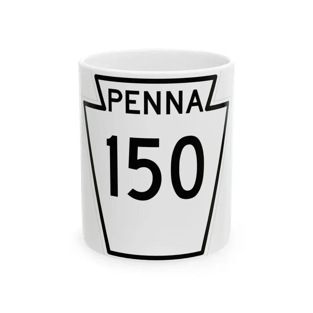 PA-150 1948 (Pennsylvania) (Road Sign) White Coffee Mug 11oz - Go Mug Yourself