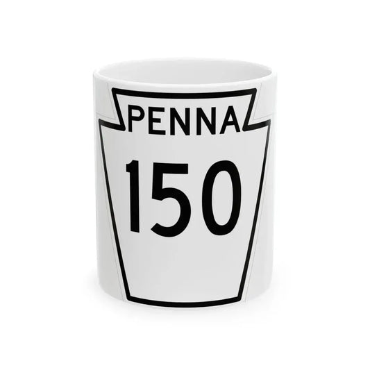 PA-150 1948 (Pennsylvania) (Road Sign) White Coffee Mug 11oz - Go Mug Yourself