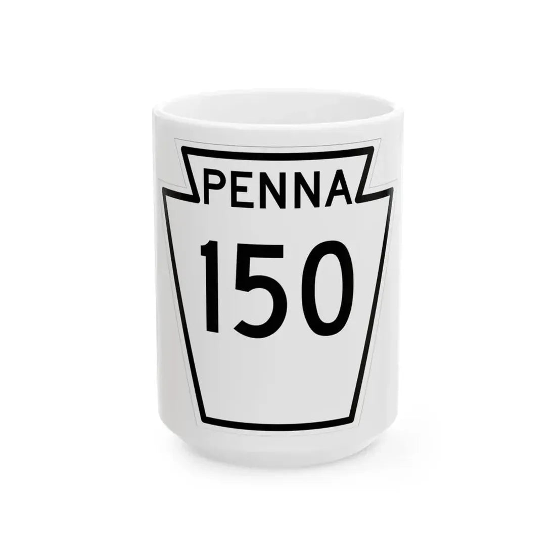PA-150 1948 (Pennsylvania) (Road Sign) White Coffee Mug 15oz - Go Mug Yourself