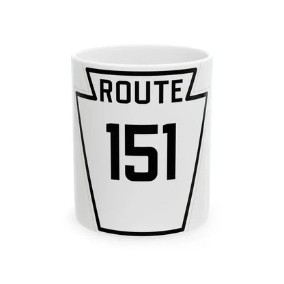 PA-151 1926 (Pennsylvania) (Road Sign) White Coffee Mug 11oz - Go Mug Yourself