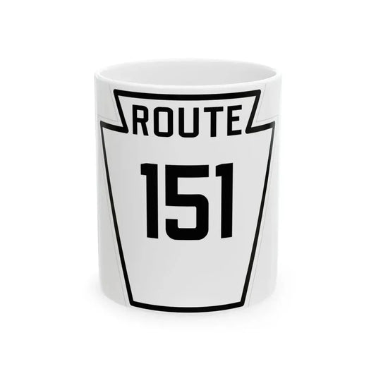 PA-151 1926 (Pennsylvania) (Road Sign) White Coffee Mug 11oz - Go Mug Yourself