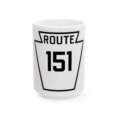 PA-151 1926 (Pennsylvania) (Road Sign) White Coffee Mug 15oz - Go Mug Yourself