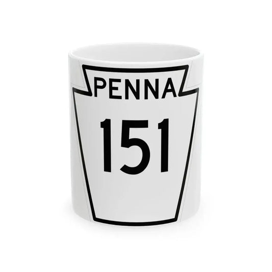 PA-151 1948 (Pennsylvania) (Road Sign) White Coffee Mug 11oz - Go Mug Yourself