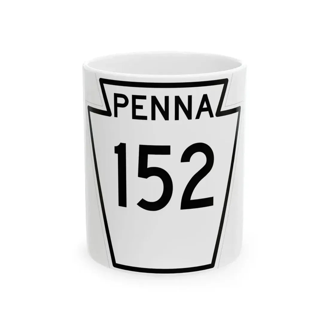 PA-152 1948 (Pennsylvania) (Road Sign) White Coffee Mug 11oz - Go Mug Yourself